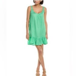 HIHO Lyla Tank Dress Green Ruffle Mini